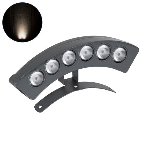 GLOBOSTAR® TREELIGHT-PLANTE 90457 Κυρτή Μπάρα Φωτισμού Wall Washer για Φυτά - Δέντρα LED 6W 690lm 15° DC 24V Αδιάβροχο IP67 Φυσικό Λευκό 4500K Dimmable - Γκρι Ανθρακί - Μ17.5 x Π4.5 x Υ8cm - 3 Χρόνια Εγγύηση