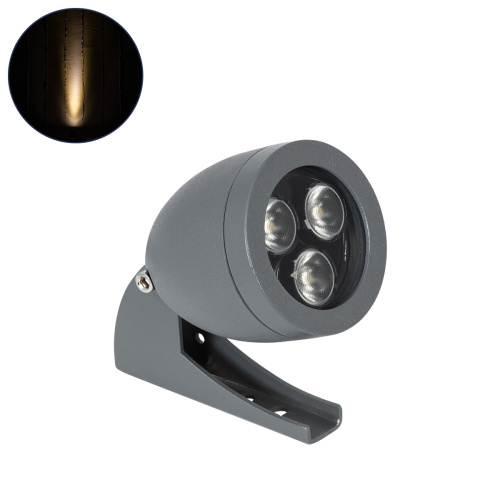 GLOBOSTAR® TREELIGHT-TREESPO 90465 Σποτ Φωτισμού για Φυτά - Δέντρα LED 6W 660lm 15° DC 24V Αδιάβροχο IP67 Θερμό Λευκό 2700K Dimmable - Γκρι Ανθρακί - Μ6.6 x Π9 x Υ12cm - 3 Χρόνια Εγγύηση