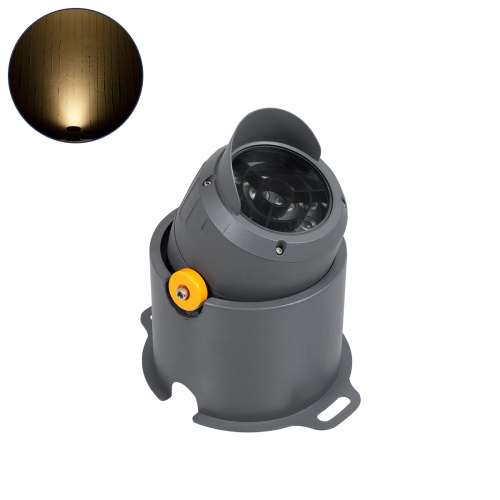 GLOBOSTAR® FLOOD-SIMA 90493 Κινούμενος Προβολέας Σποτ Wall Washer με Αντιθαμβωτική Γρίλια LED 24W 2160lm 30° DC 24V Αδιάβροχο IP67 Θερμό Λευκό 2700K Dimmable - Γκρι Ανθρακί - Μ14.5 x Π24.2 x Υ22.5cm - 3 Χρόνια Εγγύηση