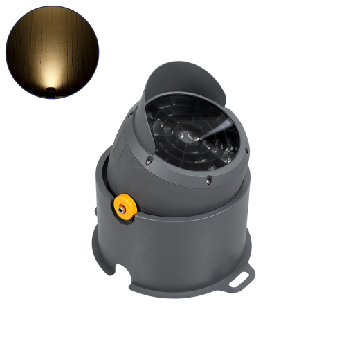 GLOBOSTAR® FLOOD-SIMA 90497 Κινούμενος Προβολέας Σποτ Wall Washer με Αντιθαμβωτική Γρίλια LED 60W 5400lm 30° DC 24V Αδιάβροχο IP67 Θερμό Λευκό 2700K Dimmable - Γκρι Ανθρακί - Μ29 x Π24 x Υ28.5cm - 3 Χρόνια Εγγύηση