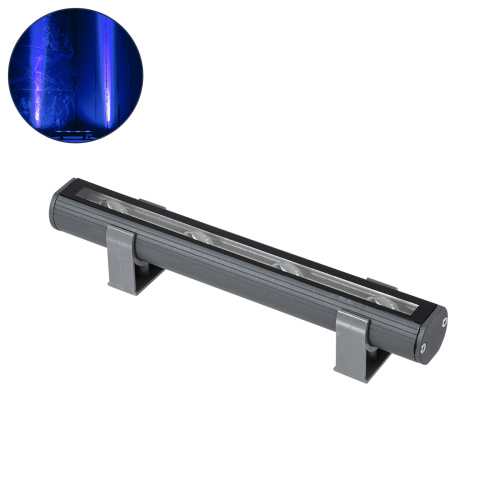 GLOBOSTAR® WINDOW-BARI 90539 Αρχιτεκτονικό Φωτιστικό Ανάδειξης Παραθύρων Window Light LED 12W 960lm 8x180° DC 24V Αδιάβροχο IP67 Μπλε Dimmable - Γκρι Ανθρακί - Μ30 x Π4 x Υ3.5cm - 3 Χρόνια Εγγύηση