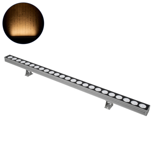 GLOBOSTAR® WASHER-JAVIA 90555 Μπάρα Φωτισμού Wall Washer LED 48W 4080lm 5° DC 24V Αδιάβροχο IP67 Θερμό Λευκό 2700K Dimmable - Γκρι Ανθρακί - Μ100 x Π5.2 x Υ3.6cm - 3 Χρόνια Εγγύηση