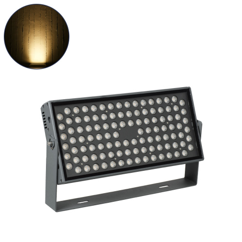 GLOBOSTAR® FLOOD-ZANA 90558 Προβολέας Σποτ Wall Washer LED 100W 9000lm 30° DC 24V Αδιάβροχο IP65 Θερμό Λευκό 2700K Dimmable - Γκρι Ανθρακί - Μ45.5 x Π28 x Υ10cm - 3 Χρόνια Εγγύηση