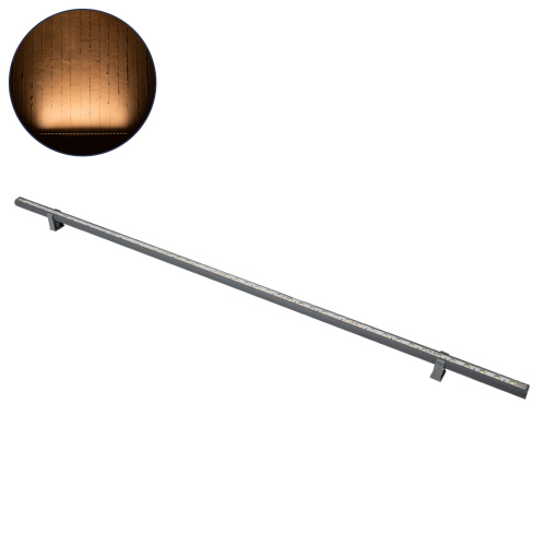 GLOBOSTAR® WASHER-STELLAR 90574 Μπάρα Φωτισμού Wall Washer LED 12W 1020lm 30° DC 24V Αδιάβροχο IP67 Πορτοκαλί 2200K Dimmable - Γκρι Ανθρακί - Μ100 x Π2 x Υ1.8cm - 3 Χρόνια Εγγύηση