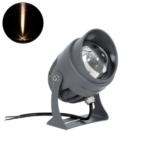 GLOBOSTAR® SPOT-XENIA 90632 Αρχιτεκτονικό Σποτ Φωτισμου LED 16W 1440lm 3° DC 24V Αδιάβροχο IP65 Θερμό Λευκό 3000K Dimmable - Γκρι Ανθρακί - Μ9 x Π9 x Υ12cm - 3 Χρόνια Εγγύηση