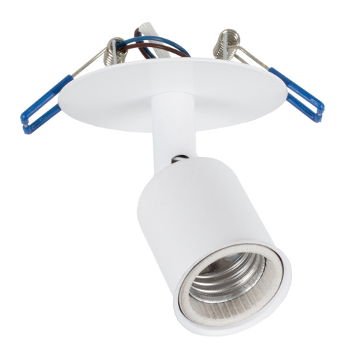 GloboStar® SARA 00848 Χωνευτό Φωτιστικό Οροφής Σποτ Μονόφωτο 1 x E27 IP20 Λευκό Μέταλλο - Μ8 x Π8 x Υ8.5cm