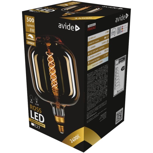 Avide LED Jumbo Ross 8W E27 2400K Ντιμαριζόμενο 180x295mm