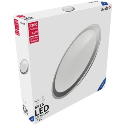 Avide LED Μοντέρνα Πλαφονιέρα Οροφής Ares 24W 430*90mm Ψυχρό 6400K