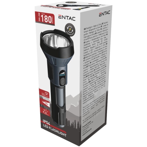 Entac Επαναφορτιζόμενος Φακός με Power Bank