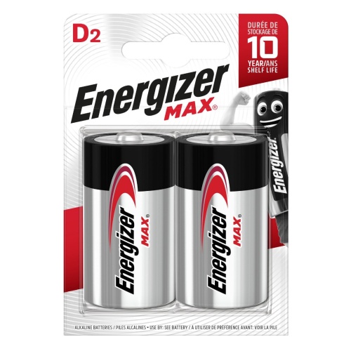 Energizer Max Alkaline Μπαταρία D (2 τμχ)