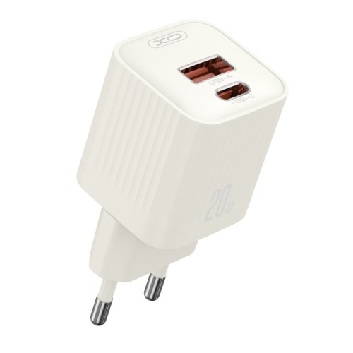XO L147 (EU) Φορτιστής PD 1USB-A+1USB-C Μπεζ