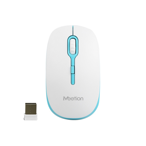 Meetion MT-R547 Ασύρματο Ποντίκι 2.4G Άσπρο & Μπλέ