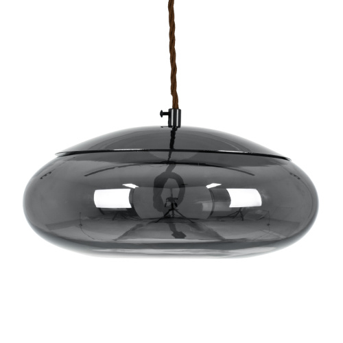 GLOBOSTAR® AXTON 00751 Μοντέρνο Κρεμαστό Φωτιστικό Οροφής LED 5W 500lm 180° AC 220-240V IP20 Θερμό Λευκό 2700K - Sanan SMD Chip - Μαύρο & Μαύρο Φιμέ - Μ30 x Π30 x Υ15cm - 2 Xρόνια Εγγύηση