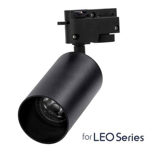 GLOBOSTAR® LEO 60353 Κινούμενο Φωτιστικό Σποτ Ράγας με Ντουί 1 x GU10 AC 220-240V IP20 - Μαύρο Ματ - Μ6 x Π6 x Υ19cm