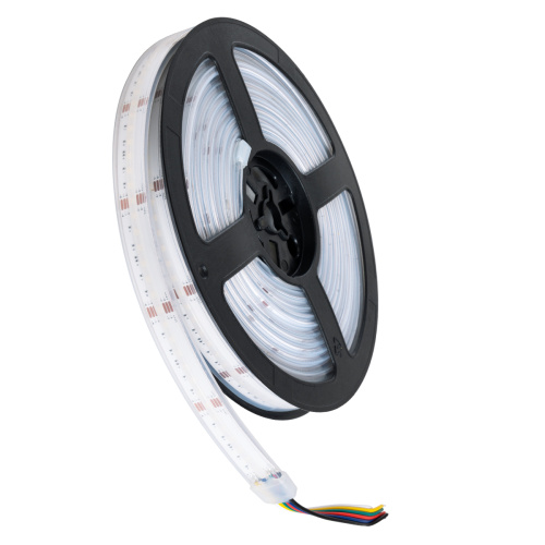 GLOBOSTAR® BEE 73416 Ταινία LED 18W/m 1980lm/m 120° DC 24V Αδιάβροχη IP67 840 x COB Chip/m Πολύχρωμο RGBW+WW Dimmable - Μ500 x Π1.4 x Υ0.4cm - Ρολό 5 Μέτρων - 5 Χρόνια Εγγύηση