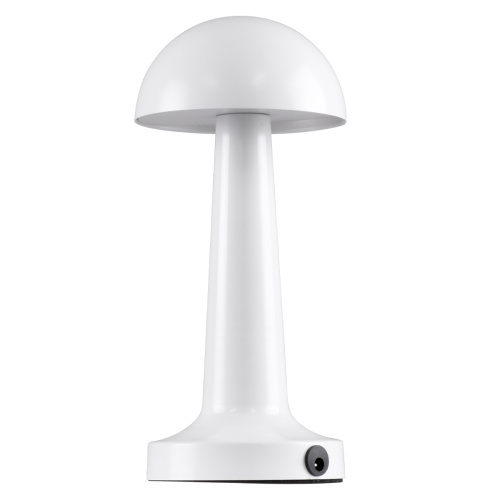 GloboStar® COCO 76508 Επαναφορτιζόμενο Επιτραπέζιο Φωτιστικό Πορτατίφ LED 1.5W 105lm 120° DC 5V IP44 Θερμό Λευκό 2700K Dimmable Λευκό Αλουμίνιο - Μ10 x Π10 x Υ22cm - 2 Xρόνια Εγγύηση