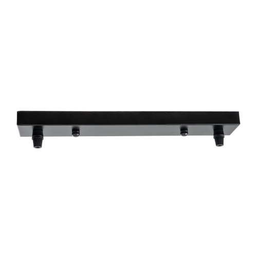 GLOBOSTAR® WALLBASE 77521 Γραμμική Μεταλλική Ροζέτα για Κρέμαση 2 Φωτιστικών - Μαύρο - Μ30 x Π5 x Υ2cm