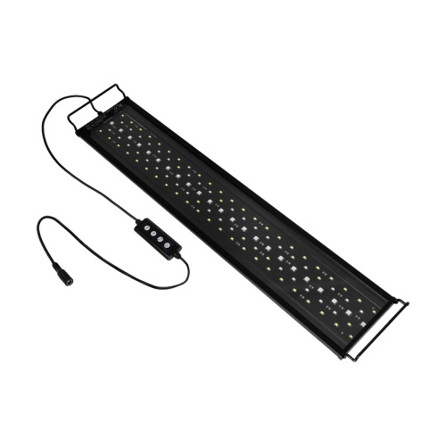 GLOBOSTAR® AQUARIUS 79680 Φωτιστικό Ενυδρείου με Ενσωματωμένο Χειριστήριο LED 19W 950lm 120° AC 220-240V Αδιάβροχο IP44 Πολύχρωμο RGBW Dimmable - Sanan SMD Chip - Μαύρο - Μ60 x Π11 x Υ3cm - 2 Χρόνια Εγγύηση