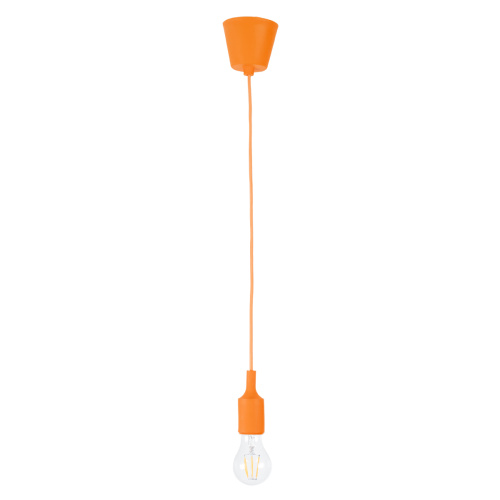 GLOBOSTAR® CABLITO 61554 Μοντέρνο Κρεμαστό Φωτιστικό Οροφής με Ντουί 1 x E27 AC 220-240V IP20 - Πορτοκαλί - Μ4 x Π4 x Υ110cm