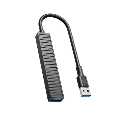 XO HUB014A Plastic portable 4 in 1 docking station (Micro to USB3.0+USB2.0 * 2+TF)