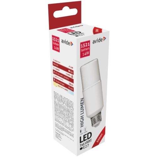 Avide LED Bright Stick Bulk T45 15W E27 Θερμό 3000K