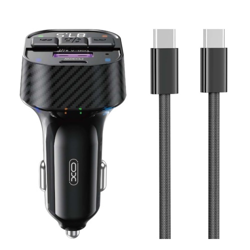 XO BCC17 Smart Bluetooth MP3 A+C Dual Port PD30W Φορτιστής Αυτοκινήτου με καλώδιο Type-C