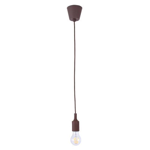 GLOBOSTAR® CABLITO 61561 Μοντέρνο Κρεμαστό Φωτιστικό Οροφής με Ντουί 1 x E27 AC 220-240V IP20 - Καφέ - Μ4 x Π4 x Υ110cm