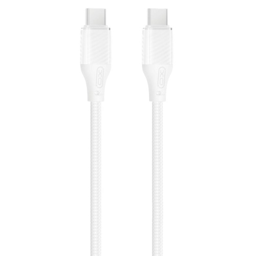 XO NB-Q291B Braided Type-c σε Type-c 60W Καλώδιο Δεδομένων Λευκό