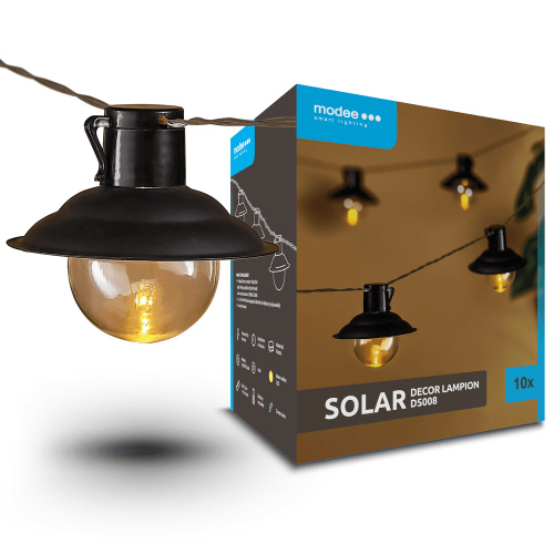 Modee Lighting Ηλιακή Γιρλάντα LED με 10 Φωτάκια 4,7m DS008