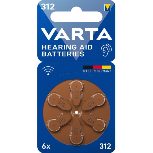 VARTA Μπαταρία βαρηκοΐας 312 (6 τμχ)