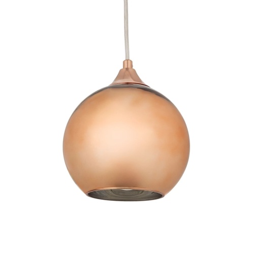 GLOBOSTAR® CANDELA 01309 Μοντέρνο Κρεμαστό Φωτιστικό Οροφής με Ντουί 1 x E27 AC 220-240V IP20 - Χάλκινο - Μ15 x Π15 x Υ13cm