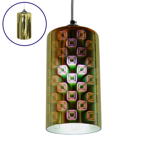 GLOBOSTAR® URANUS 01352 Μοντέρνο Κρεμαστό Φωτιστικό Οροφής με Ντουί 1 x E27 AC 220-240V IP20 - Πολύχρωμο - Μ12 x Π12 x Υ22cm