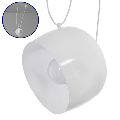 GLOBOSTAR® JASPER 01374 Μοντέρνο Κρεμαστό Φωτιστικό Οροφής με Ντουί 1 x E27 AC 220-240V IP20 - Λευκό - Μ25 x Π25 x Υ22cm