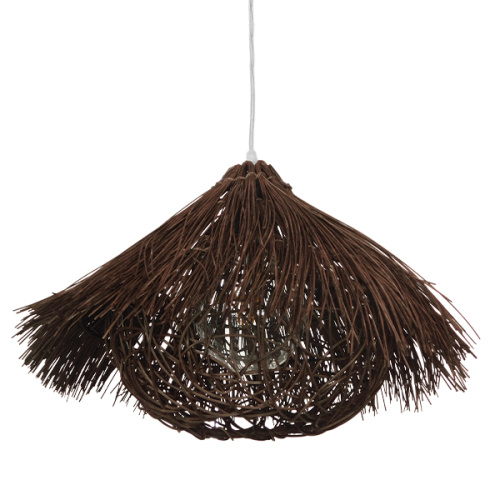 GLOBOSTAR® CHEOPE 01600 Boho Κρεμαστό Φωτιστικό Οροφής με Ντουί 1 x E27 AC 220-240V IP20 - Καφέ - Μ50 x Π50 x Y30cm