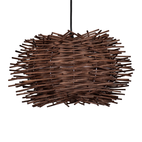 GLOBOSTAR® MINORCA 01733 Boho Κρεμαστό Φωτιστικό Οροφής με Ντουί 1 x E27 AC 220-240V IP20 - Καφέ - Μ35 x Π35 x Υ23cm