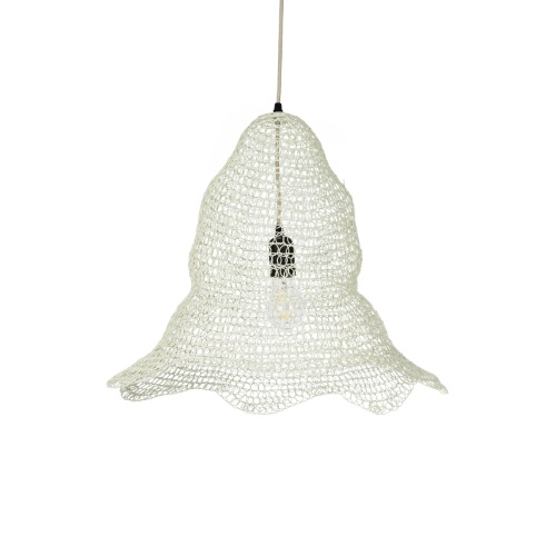 GLOBOSTAR® KENTUCKY 01889 Vintage Κρεμαστό Φωτιστικό Οροφής με Ντουί 1 x E27 AC 220-240V IP20 - Λευκό - Μ50 x Π50 x Υ48cm