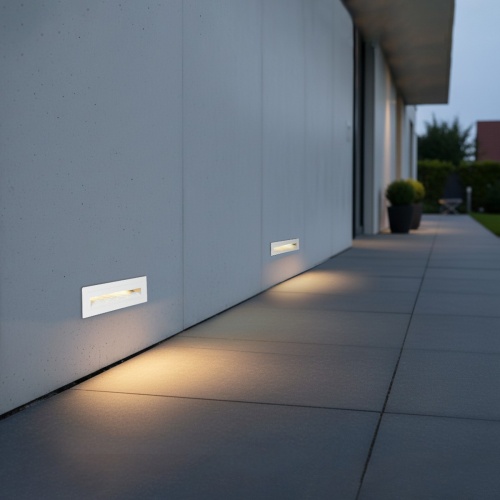 kelvo® STEPART KLV-101-0088 Χωνευτό Φωτιστικό Σκαλοπατιού / Διαδρόμου LED 6W 750lm 45° AC 220-240V Αδιάβροχο IP65 Θερμό Λευκό 2700K - Lumileds SMD Chip & TÜV SÜD Driver - Λευκό Ματ - Μ21 x Π5.5 x Υ6.5cm / Q20.3 x 5.6cm - 5 Χρόνια Εγγύηση