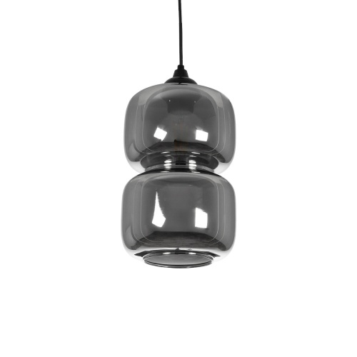 GLOBOSTAR® PIAGE 206-0036 Μοντέρνο Κρεμαστό Φωτιστικό Οροφής με Ντουί 1 x E27 AC 220-240V IP20 - Μαύρο Φιμέ - Μ18 x Π18 x Υ31cm