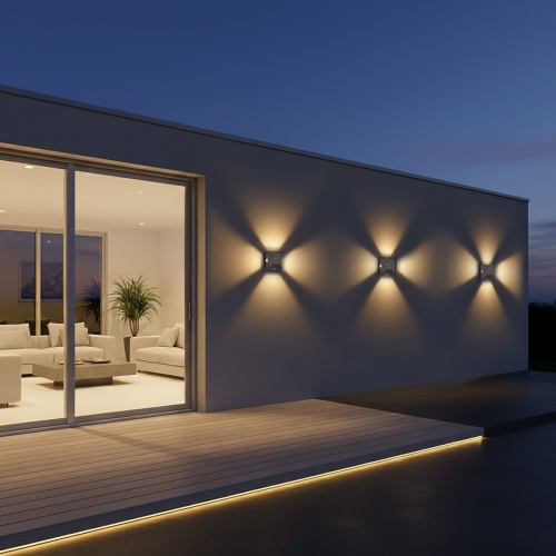 kelvo® ARKOS KLV-101-0111 Φωτιστικό Τοίχου / Απλίκα LED 8W 840lm 15° AC 220-240V Αδιάβροχο IP65 Θερμό Λευκό 2700K - CREE SMD Chip & TÜV SÜD Driver - Γκρι Ανθρακί Ματ - Μ14 x Π5.5 x Υ14cm - 5 Χρόνια Εγγύηση