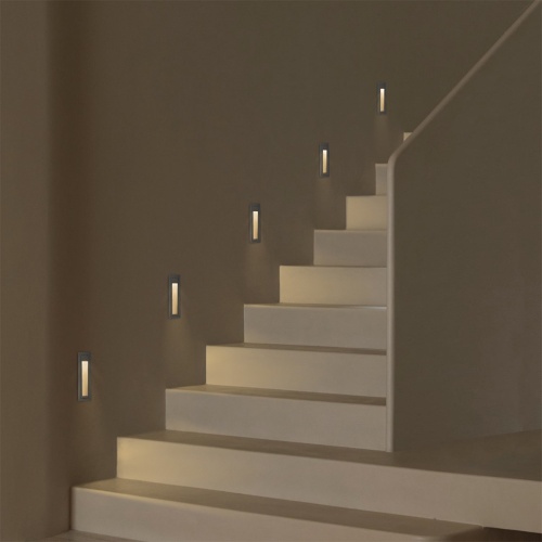 kelvo® STEPART KLV-101-0093 Χωνευτό Φωτιστικό Σκαλοπατιού / Διαδρόμου LED 7W 735lm 45° AC 220-240V Αδιάβροχο IP65 Θερμό Λευκό 2700K - Lumileds SMD Chip & TÜV SÜD Driver - Γκρι Ανθρακί Ματ - Μ6.5 x Π6.5 x Υ21cm / Q5.41 x 18.9cm - 5 Χρόνια Εγγύηση