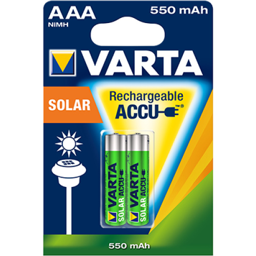 Varta Επαναφορτιζόμενη Solar 550mAh HR03 AAA (2τμχ)