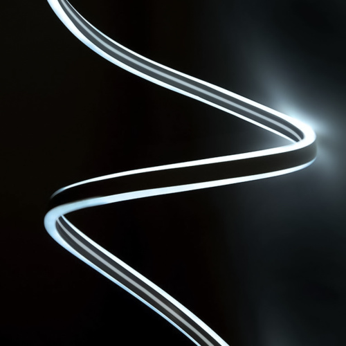 GloboStar® 70480 DOUBLE-SIDED 120°+120° Degree Neon Flex Epistar LED SMD 2835 1m 12W/m 120LED/m 1080lm/m 120°+120° DC 24V Αδιάβροχη IP68 Ψυχρό Λευκό 6000K Dimmable