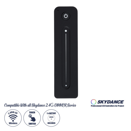 GLOBOSTAR® SKYDANCE-R11 71572 RF Ασύρματο Χειριστήριο Αφής 1 Group για όλα τα Μονόχρωμα SKYDANCE Controller - DC 3V 1 x CR2032 IP20 - RF2.4Ghz - Μ14 x Π3.5 x Υ1.1cm - 5 Χρόνια Εγγύηση