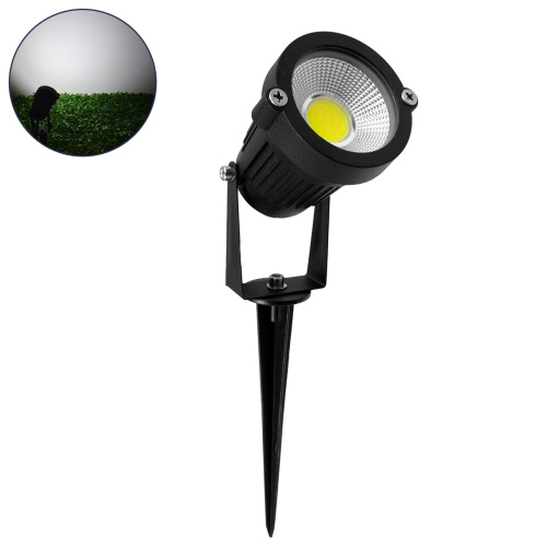 GLOBOSTAR® TREECOBO 75581 Φωτιστικό Σποτ για Φυτά - Δέντρα με Βάση Κήπου / Καρφωτό LED 10W 1200lm 35° DC 12-24V Αδιάβροχο IP67 Ψυχρό Λευκό 6000K Dimmable - Bridgelux COB Chip - Μαύρο - Μ6 x Π6 x Υ12.5cm - 2 Χρόνια Εγγύηση