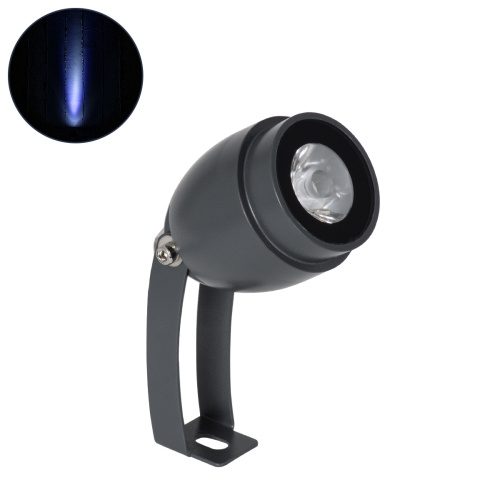 GloboStar® TREELIGHT-TREEGAL 90463 Σποτ Φωτισμού Ειδικό για Φυτά - Δέντρα με Βάση Μπετού & Κορμού LED 3W 315lm 15° DC 24V Αδιάβροχο IP65 Φ5 x Υ14.7cm Μπλε - Γκρι Ανθρακί - 3 Years Warranty