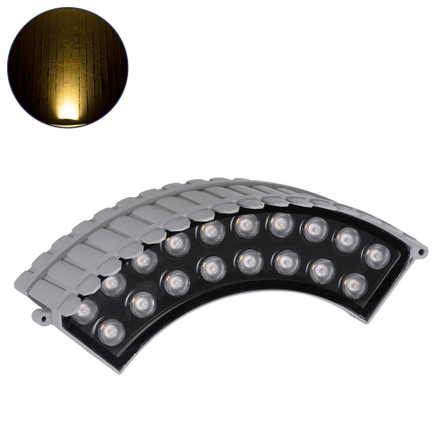 GLOBOSTAR® TREEJINA 90690 Κυρτή Μπάρα Φωτισμού Wall Washer για Φυτά - Δέντρα LED 18W 1620lm 10° DC 24V Αδιάβροχο IP67 Θερμό Λευκό 2700K Dimmable - Bridgelux SMD Chip - Γκρι Ανθρακί - Μ29 x Π11 x Υ10.5cm - 3 Χρόνια Εγγύηση