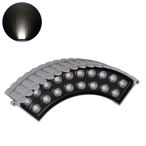 GLOBOSTAR® TREEJINA 90691 Κυρτή Μπάρα Φωτισμού Wall Washer για Φυτά - Δέντρα LED 18W 1710lm 10° DC 24V Αδιάβροχο IP67 Φυσικό Λευκό 4500K Dimmable - Bridgelux SMD Chip - Γκρι Ανθρακί - Μ29 x Π11 x Υ10.5cm - 3 Χρόνια Εγγύηση