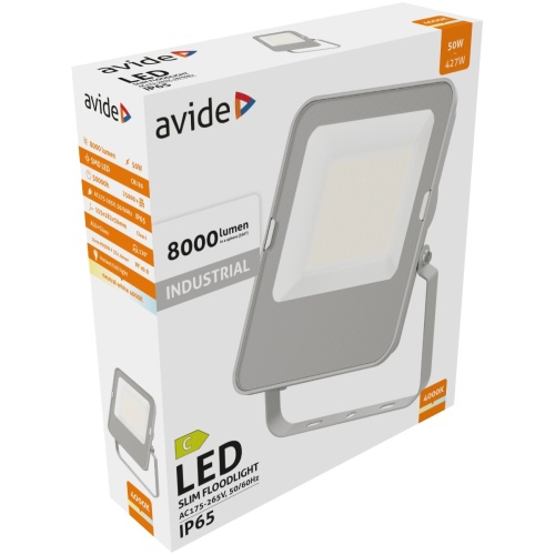 Avide LED Προβολέας SMD Industrial  50W Λευκό 4000K 160lm/W
