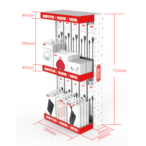XO ZSJ002 Double deck desktop display rack  720x300x200