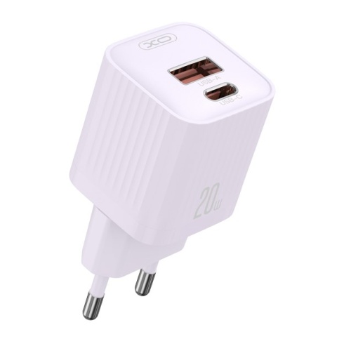 XO L147 (EU) Φορτιστής PD 1USB-A+1USB-C Μωβ